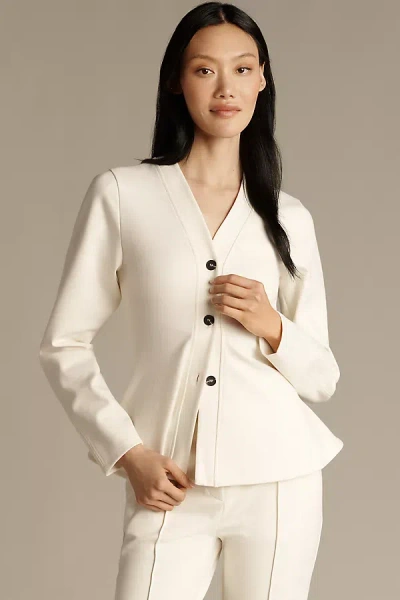 Aligne Azalea Jersey Cardigan Jacket In White