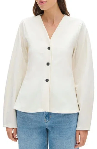 Aligne Azalea Ponte Peplum Top In White
