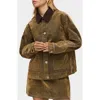 Aligne Bark Flok Jacket In Brown