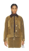 Aligne Bark Flok Jacket In Brown