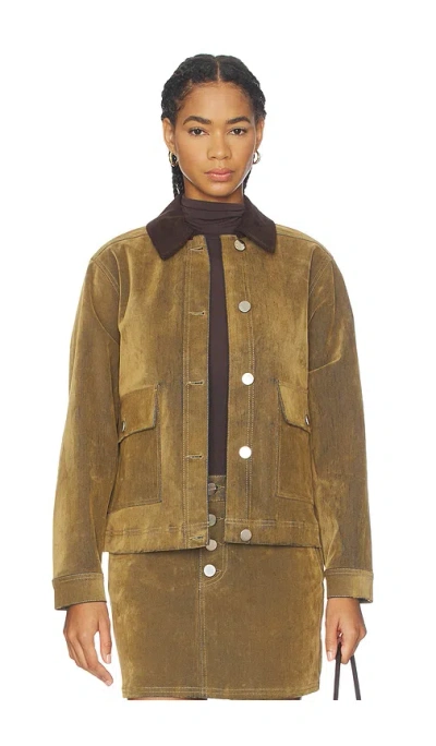 Aligne Bark Flok Jacket In Sand