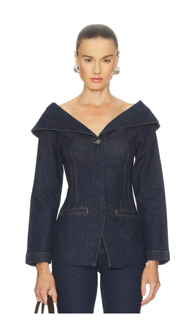Aligne Bella Denim Blazer In Blue