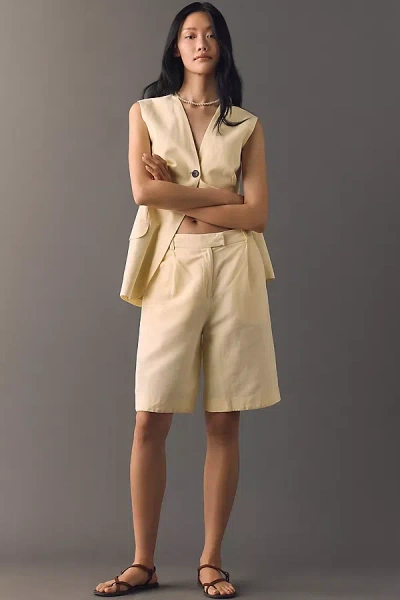 Aligne Blake Linen Shorts In Neutral