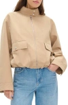 Aligne Brody Bubble Hem Jacket In Camel