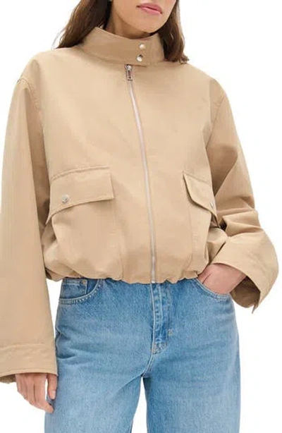 Aligne Brody Bubble Hem Jacket In Camel
