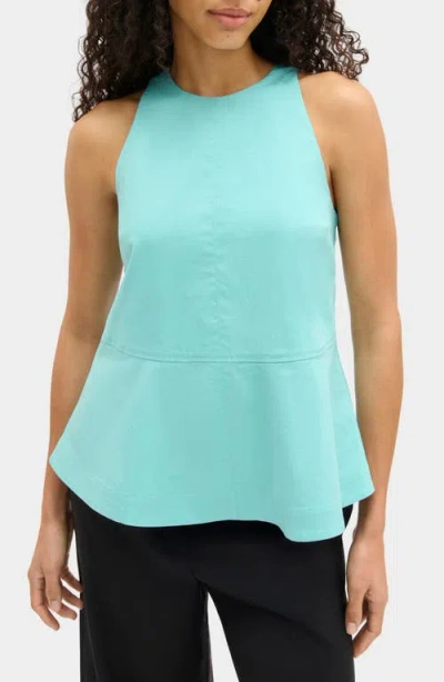 Aligne Carlos Cotton Poplin Sleeveless Top In Blue