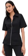 Aligne Cecile Zip Front Top In Black