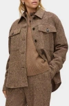 Aligne Charlie Wool Overshirt In Brown