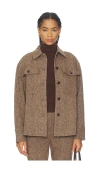 Aligne Charlie Wool Overshirt In Brown