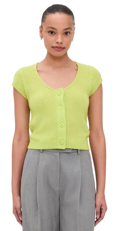 Aligne Chelski Alpaca Mix Knitted Top Lime In Green
