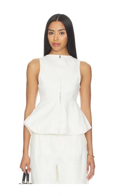 Aligne Chlo Denim Top In White