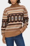 Aligne Christine Fairisle Pullover In Brown