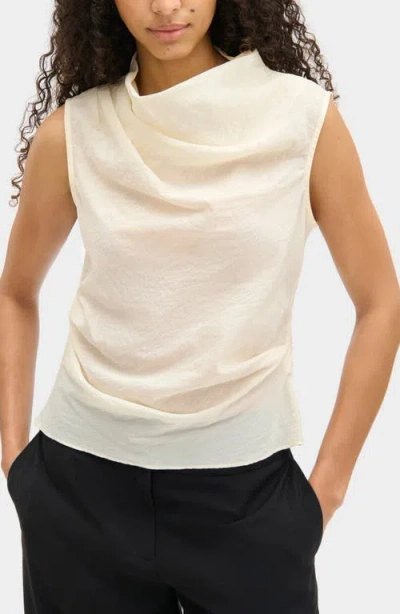 Aligne Dana Cowl Neck Sleeveless Top In Neutral