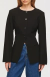Aligne Daphne Collarless Jacket In Black