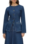 Aligne Daphne Denim Blazer In Blue