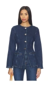 Aligne Daphne Denim Blazer In Blue