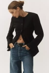 Aligne Daphne Long Waisted Blazer Jacket In Black