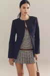 Aligne Daphne Long Waisted Blazer Jacket In Blue