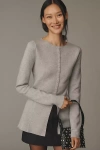 Aligne Daphne Waisted Cardigan Sweater In Gray