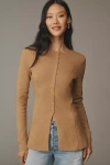 Aligne Daphne Waisted Cardigan Sweater In Metallic