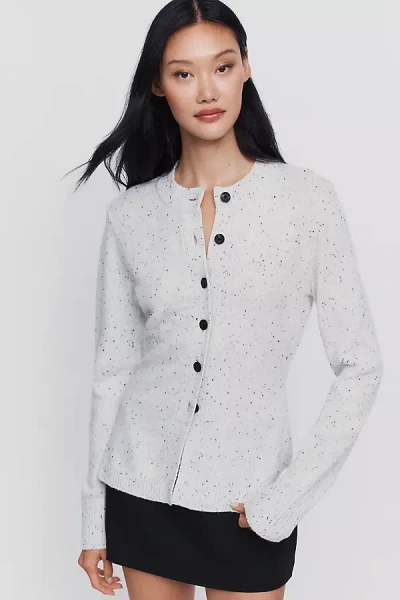 Aligne Daphne Wool Blend Flecked Cardigan In Beige