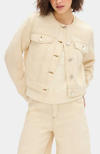 Aligne Diana Organic Cotton Denim Jacket In Neutral