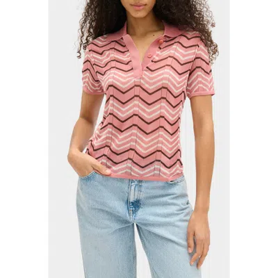 Aligne Donna Knit Polo In Pink