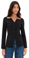 Aligne Emily V Blazer Black In Black