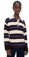 Aligne Ester Knitted Rugby Sweater Multi In Multi
