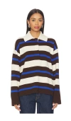 Aligne Ester Wool-blend Rugby Stripe Jumper In Black
