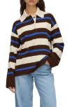 Aligne Ester Knitted Rugby Sweater Multi In Multi