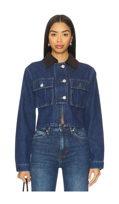 Aligne Ethan Denim Jacket In Mid Blue