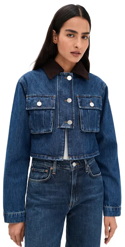 Aligne Ethan Denim Jacket Mid Blue
