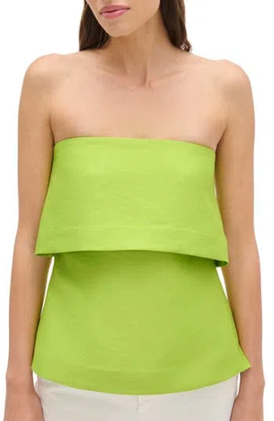 Aligne Felix Popover Strapless Top In Green