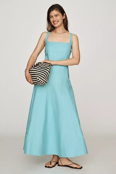 Aligne Fernanda Square-neck Midi Dress In Blue