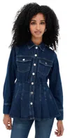 Aligne Hana Denim Shirt Mid Blue In Blue