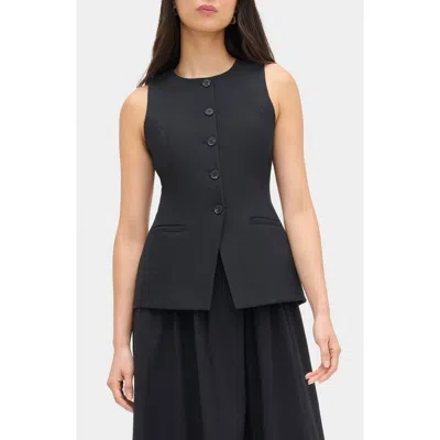 Aligne Harley Mixed Media Sleeveless Dress In Gray