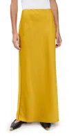 Aligne Harris Satin Skirt Hot Mustard In Yellow
