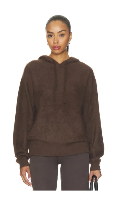 Aligne Illaria Brushed Wool Hoodie In Brown