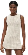 Aligne Immy Crochet Mini Dress White