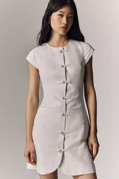 Aligne Jennie Linen-blend Mini Dress In Neutral