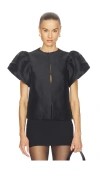 Aligne Jorja Puff Sleeve Top In Black