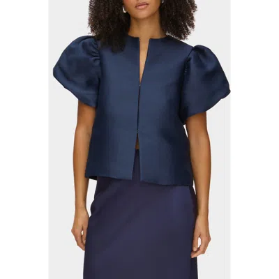 Aligne Jorja Puff Sleeve Top In Blue
