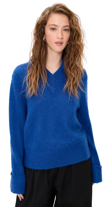 Aligne Kari Brushed Sweater Cobalt In Blue