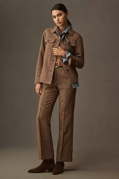 Aligne Lena Wool-blend Trousers Pants In Brown