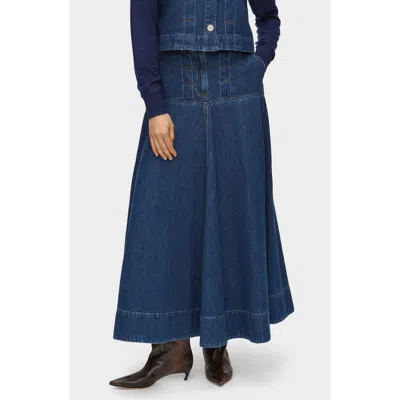 Aligne Liza Denim Maxi Skirt In Blue