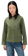Aligne Madi Contrast Collar Jacket Khaki In Khaki