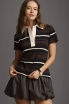 Aligne Maiden Stripe Polo In Black
