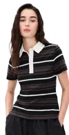 Aligne Maiden Stripe Polo In Black