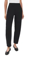 Aligne Markus Ponte Barrel Leg Trousers Black In Black